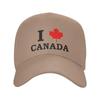 Personalized I Love Canada Pride Baseball Cap Sun Protection Unisex Women's Adjustable Canadian Flag Dad Hat Autumn