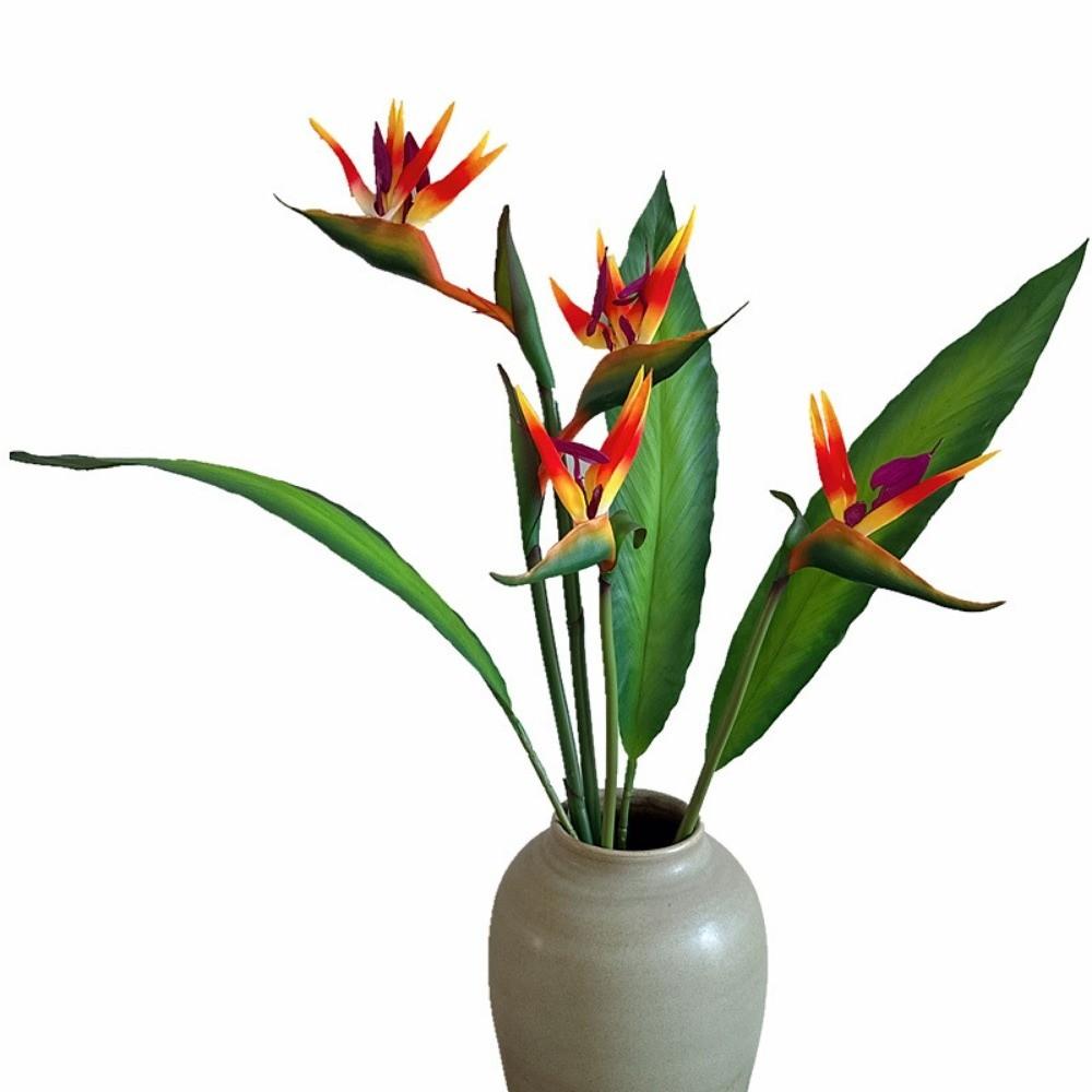 Authentic Touch Artificial Bird of Paradise Long Stem Fake Flower Faux Plants  Wedding Decoration