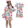 Girls Print Casual Dress Kids Loose Round Neck Short Sleeve Thin Sundress