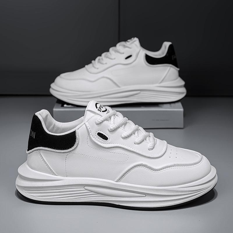 Men's Shoes Spring and Autumn New Versatile Sports Casual Running Height Increase Youth Leather Dad Shoes