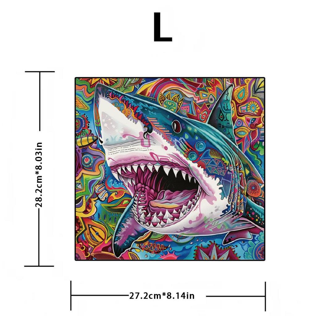 HOOLOOG Shark Wooden Irregular Jigsaw Puzzle & Piggy Bank Gift