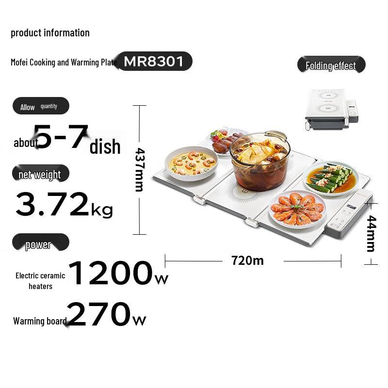 Morphyrichards 3-Fold Electric Warming Plate & Ceramic Stove CN plug (adapter included)