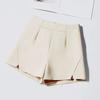 Women's High-Waist Black Chiffon A-Line Shorts - Slim, Loose Fit for Spring and Autumn 2022.