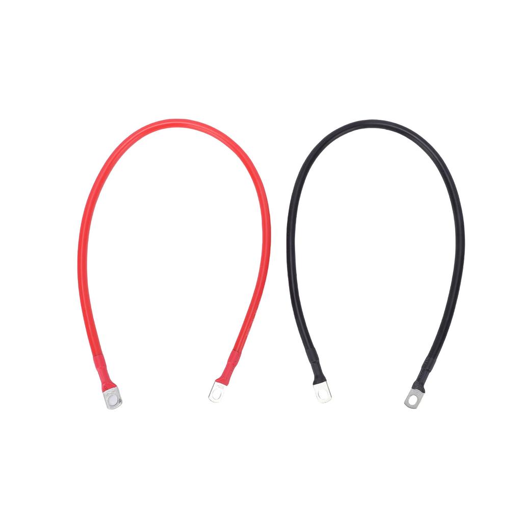  2PCS 6AWG Battery Cables, 24inch Battery   s with 0.31in Tinned Copper Lugs Both Ends,   Car Accessories Inverter Cables Fit Vehicles Marines