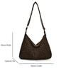 Casual Soft Textile Women's Shoulder Bag Large Capacity Adjustable Strap Leopard Print Bag Tote Handbag