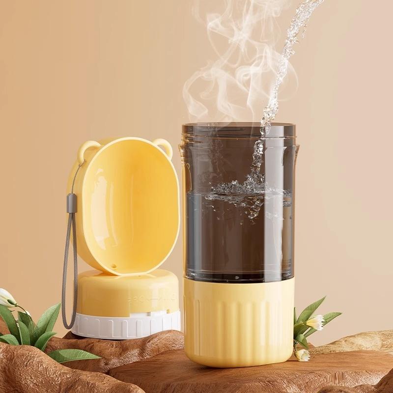 Custom 2 in 1 Portable Dog Water Bottle Pet Water Container with Food Storage Pet Travel Drinking Bowl for Dogs Pet Supplies