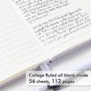 Feela A6 Pastellfarben Notizbuch Set 6mm Liniert Synthetisches Mini-Notizbuch mit Schwarzem Stift 3, B-Liniert, Liniert, Leder, Taschenformat