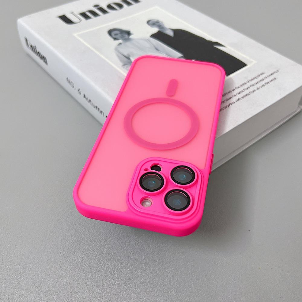 Magnetische Luxus-Matt-Translucent-Rüstung Stoßfeste Hülle für iPhone 16 15 14 13 12 11 Pro Max für Magsafe Wireless Charge Cover