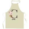 Tablier De Cuisine - Cathy Lettre - Coton Épais - Impression Française Durable - Liens Ajustables