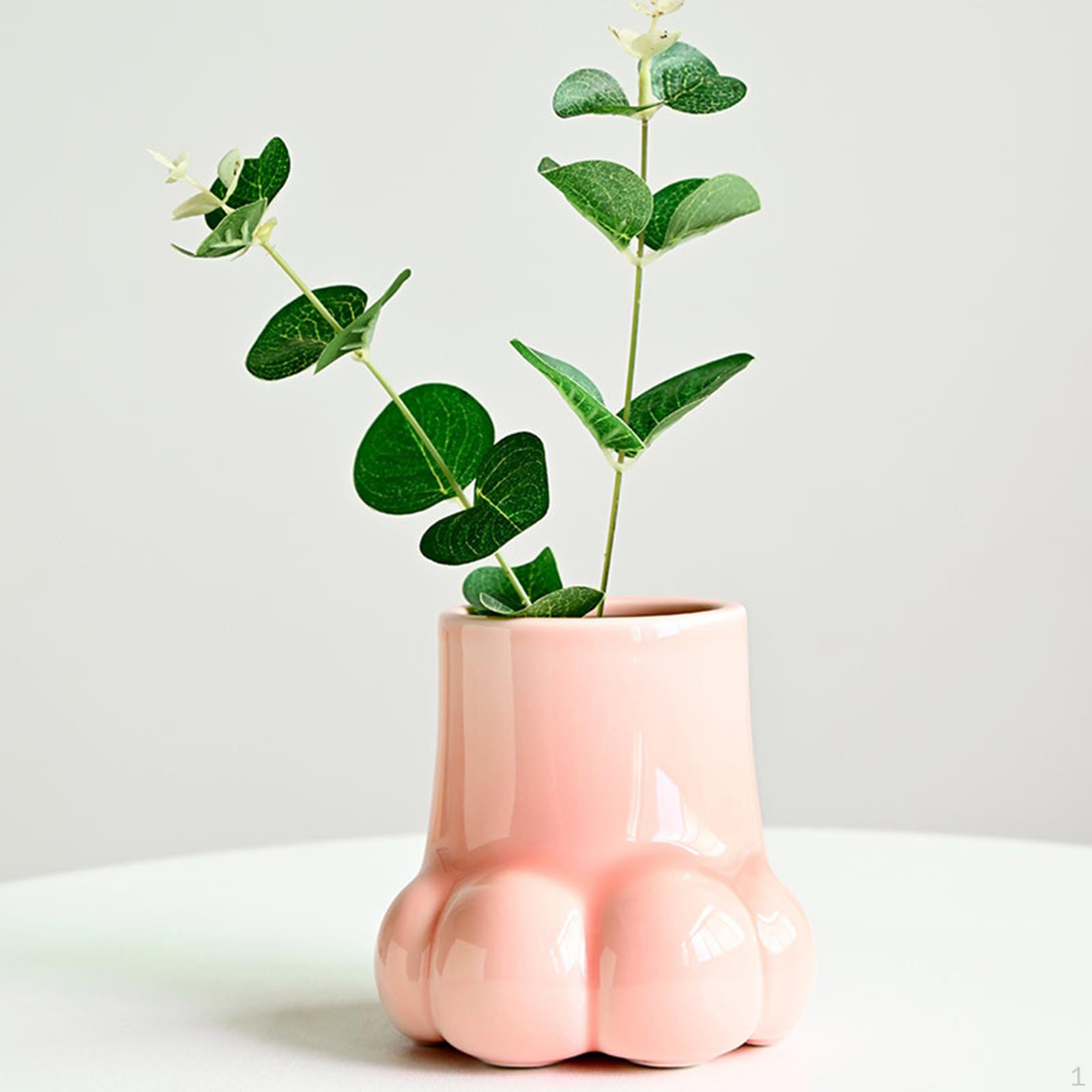 Керамическая ваза для цветов в форме кошачьего когтя, контейнер для композиции, современный минималистичный многоцелевой контейнер