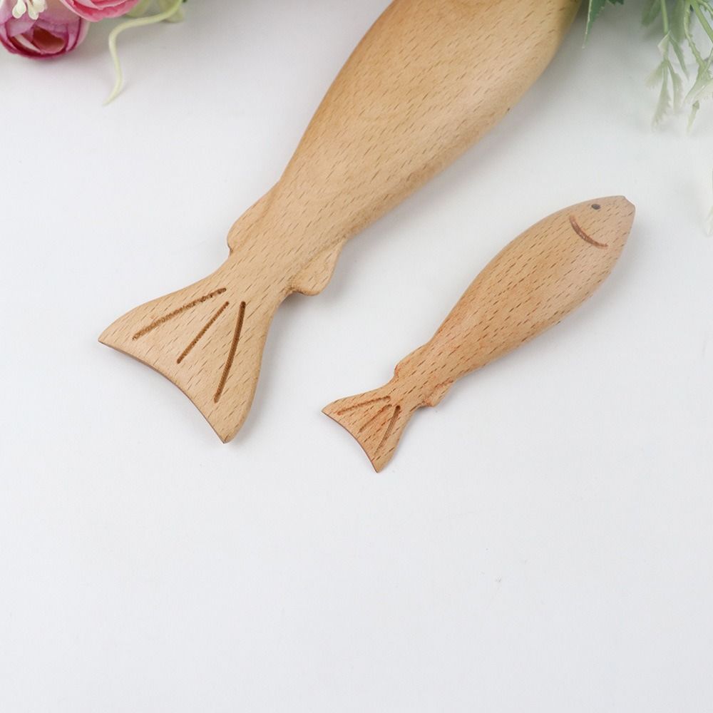 Realistic Fake Fish Ornament Wood Carving Fish Playset Model  Home Kitchen Decor