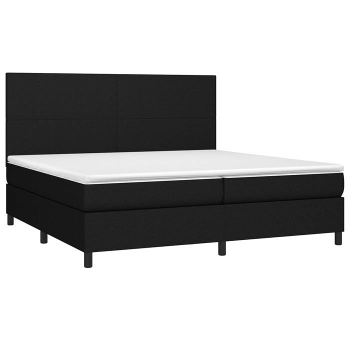 VidaXL Slat Bed Base with Mattress, Upholstered Bed with Headboard, Double Bed, Adult Bedroom Bed, Modern, 3141643