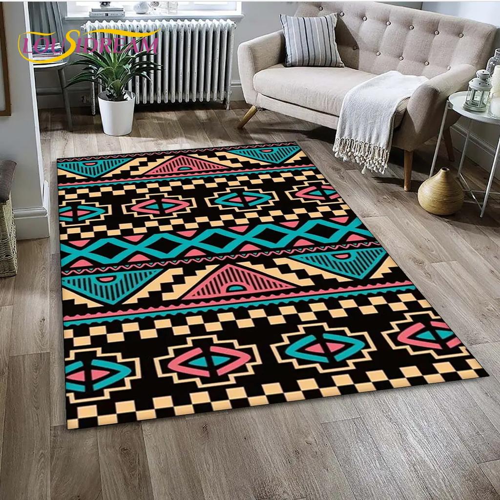 Bohemia Nordic Persia Serie Bereichsteppich, Teppich für Zuhause Wohnzimmer Schlafzimmer Sofa Fußmatte Küchendekor, Kinder Rutschfeste Bodenmatte