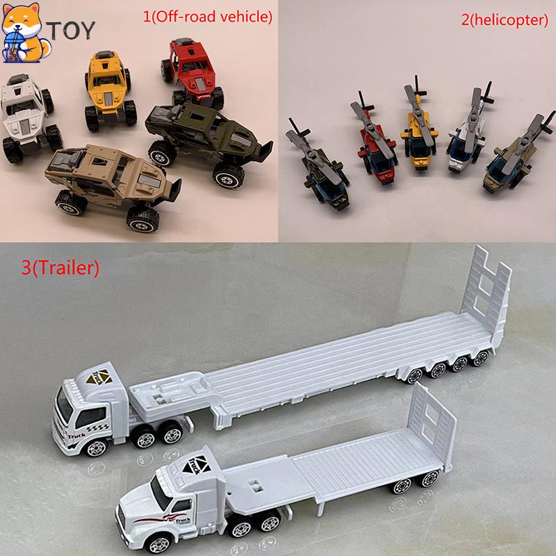 1PCS Children’s Helicopter Toy Alloy Truck Trailer Off-road Vehicle Model Military Ornaments Boy Toy Simulation Christmas Gift