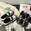 Women's Mary Jane Shoes Platform Women's Loafers Retro British Style Designer Leather Oxfords Shoes Metal Decoration Lolita Shoe