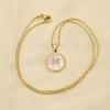 2026 Fashion Twelve Constellation Necklace Women's Simple Round Gold Constellation Necklace Pendant