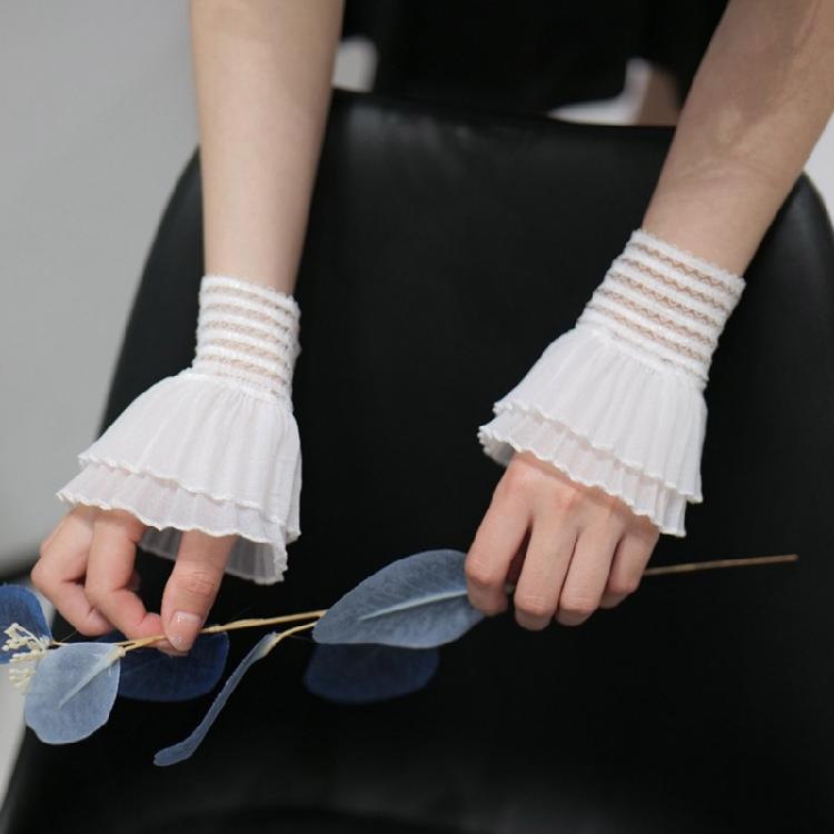 Women Flared Organ False Sleeves Detachable False Cuffs Wrist False Sleeves