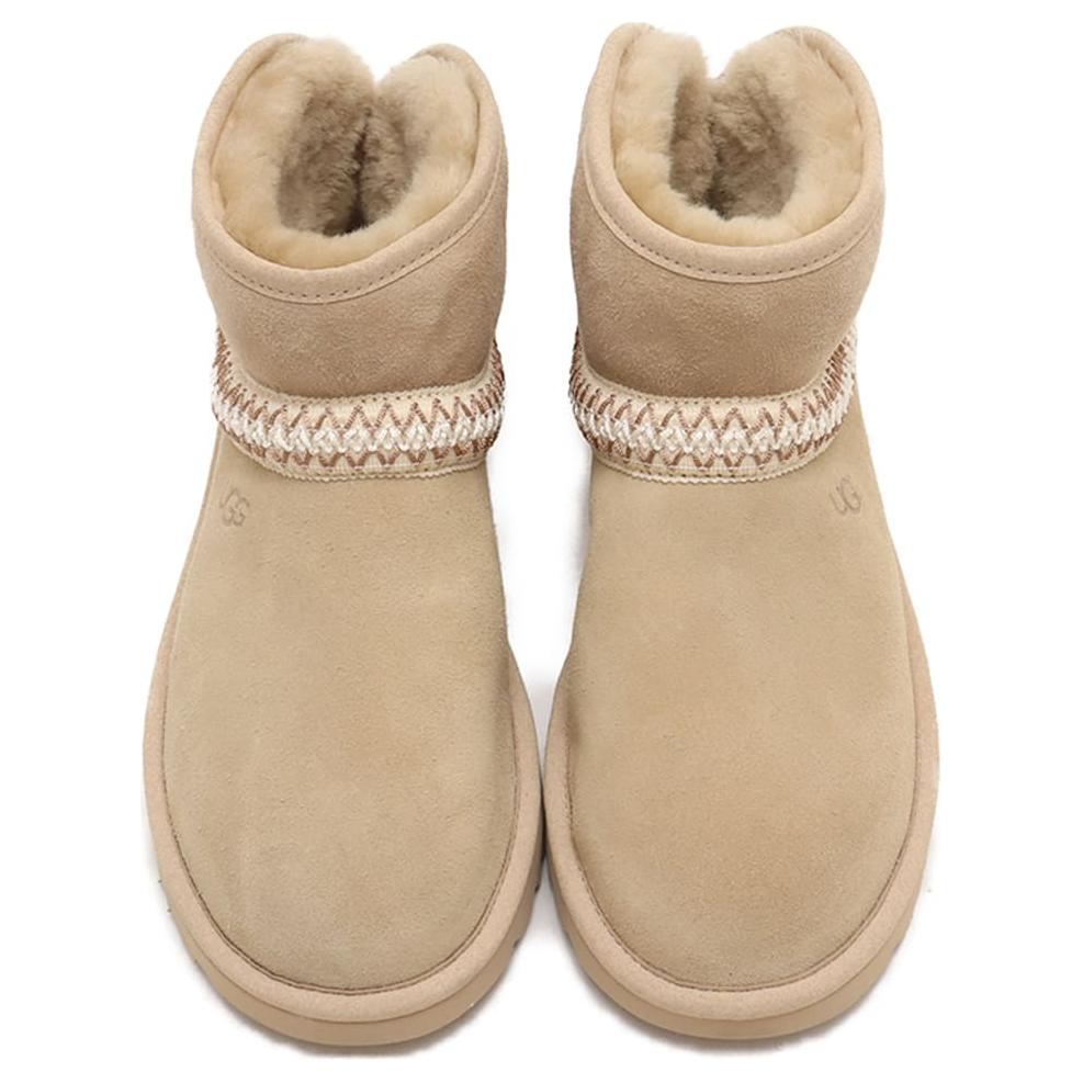 UGG Classic Mini Sheepskin Lightweight Slip-On Short Snow Boots Women Boots Brown 1158262-MDSD