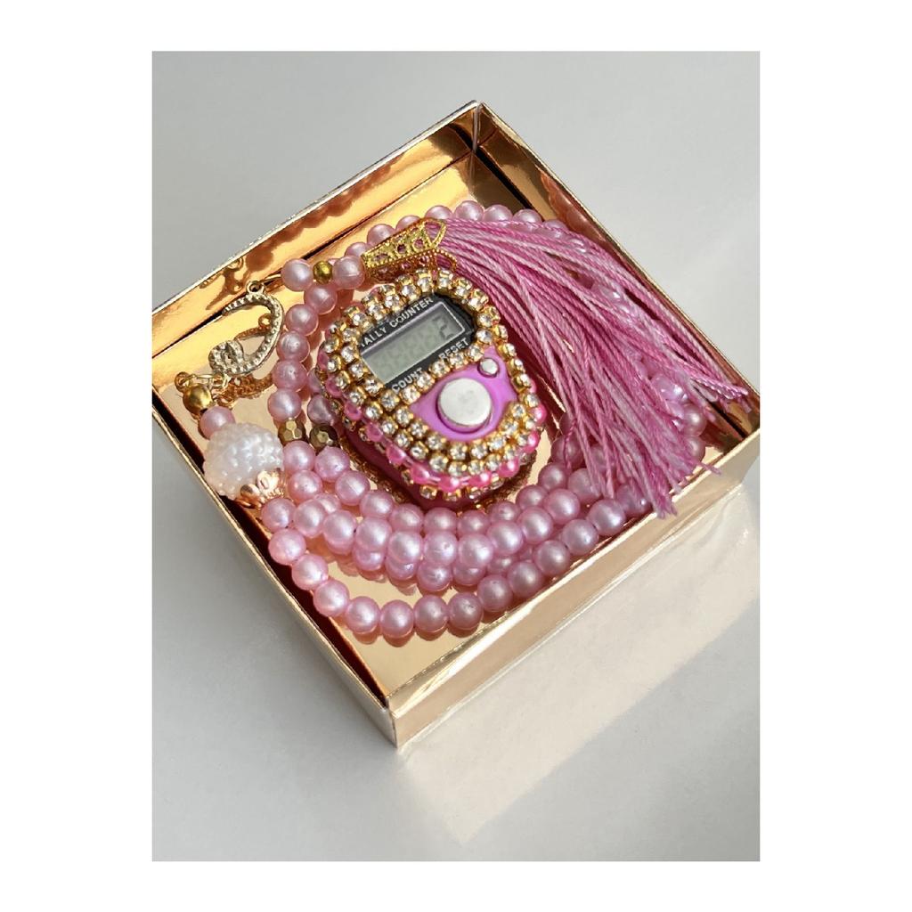 Geschenkset mit Steingesängen und Gebetsperlen im Karton