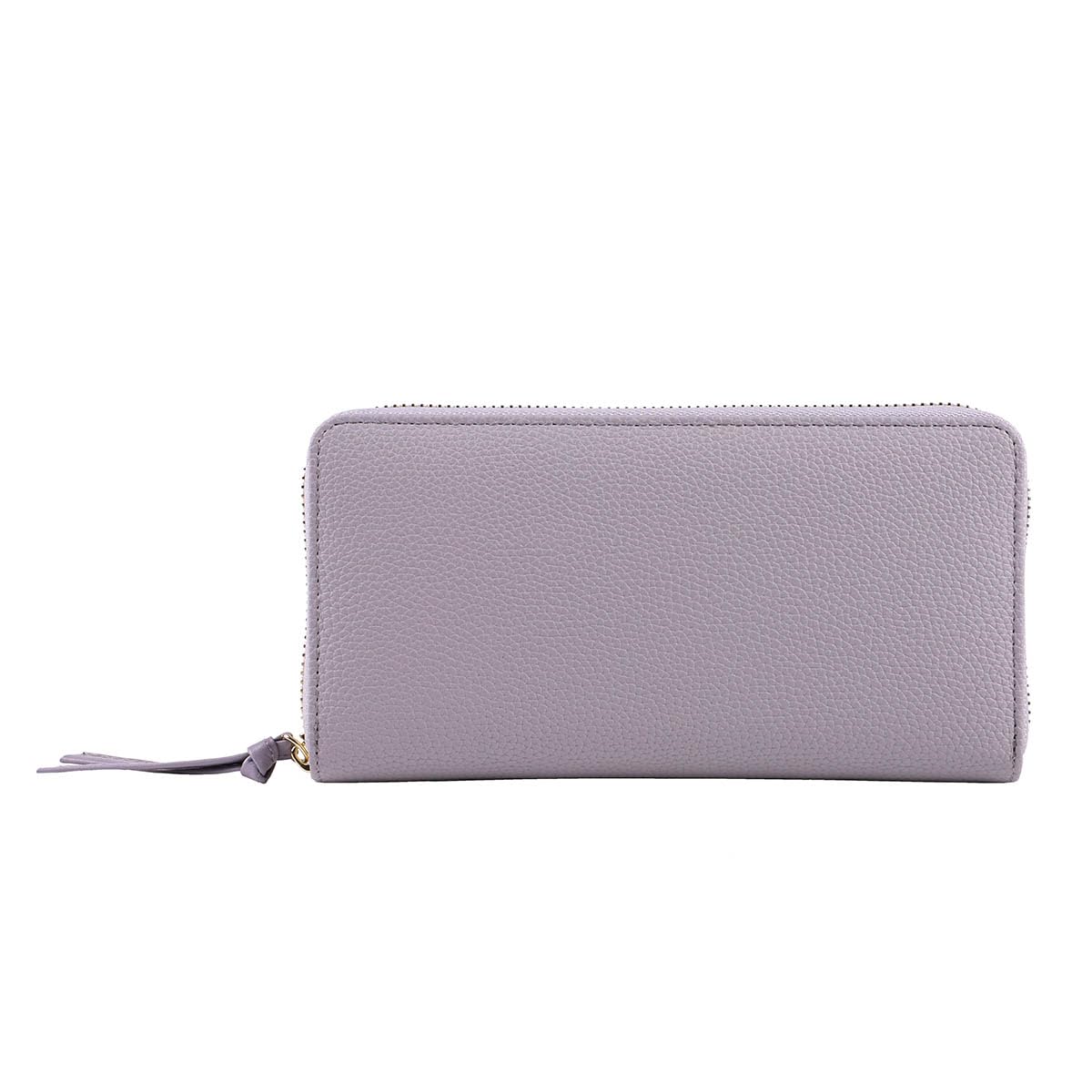 

Длинный кошелек из искусственной кожи Lizdays с автоматическим сканированием чеков и монет, разделением для женщин, предотвращением, (лаванда)