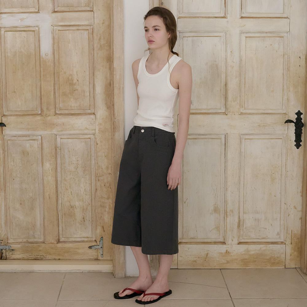 Elssibeui Midi Denim Pants_Charcoal