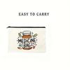 Canvas Makeup Bag Zippered Travel Portable Lightweight Makeup Pouch Large Capacity Durable Toiletry Bag Foldable Storage Bags Student Pencil Case