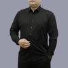 Formales Hemd für Herren, Umlegekragen, hohe Elastizität, einfarbig, einreihig, langärmelig, Business-Stil, weich, atmungsaktiv, Herrenoberteil in Übergröße
