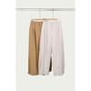 Women's Spring Drape Twill Tencel Cotton Wide-Leg Elastic Waist Pants - Versatile Workwear and Casual Slim Trousers