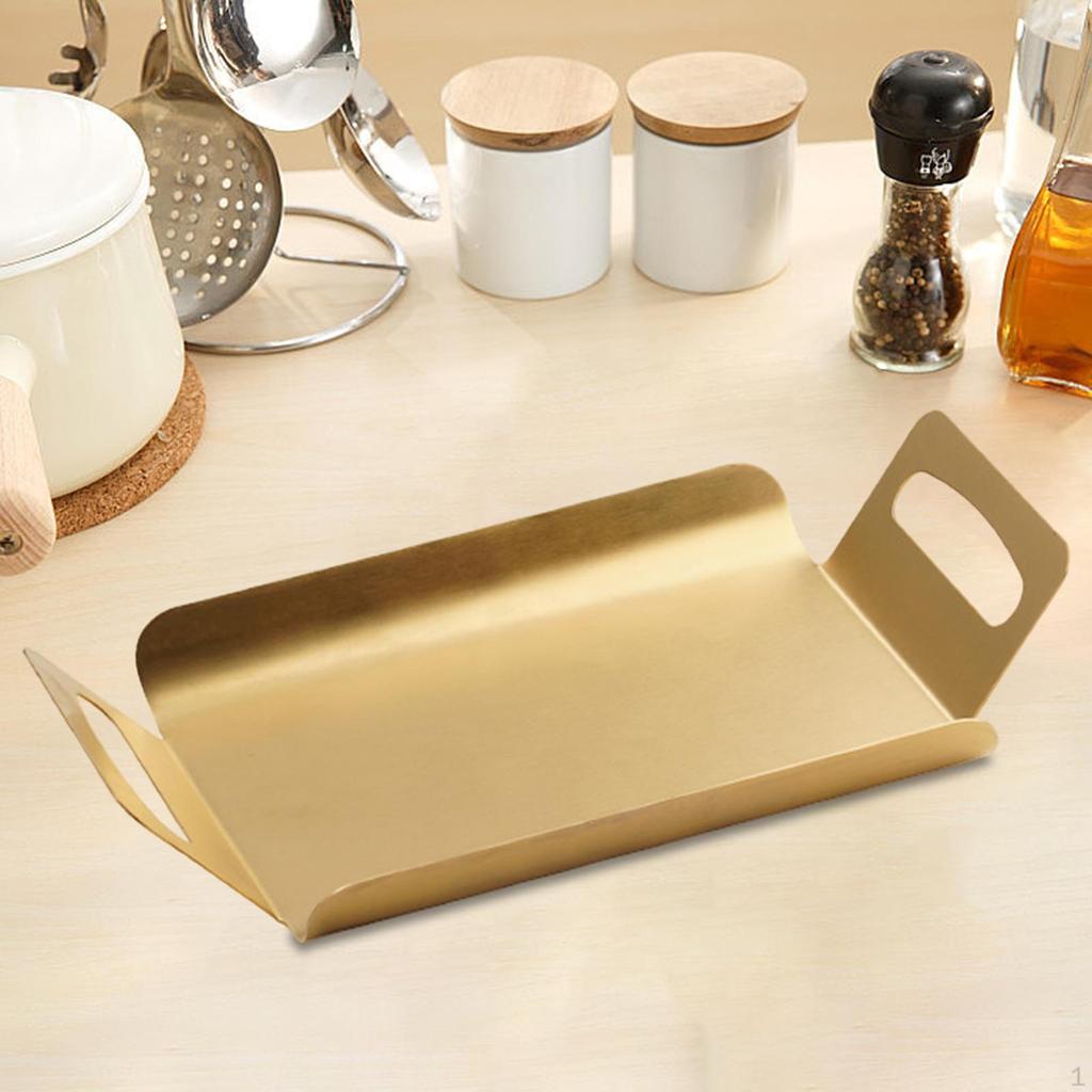 Rectangle Serving Tray Coffee Table Multifunctional Storage Fruit Snack Plate for Living