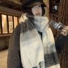 High-end Wear Mohair Scarf Women's Winter High-end Thickened Imitation Cashmere Scarf Men's Long Fringed Shawl