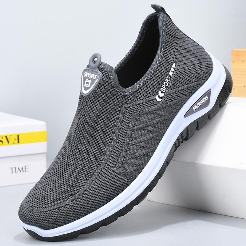

2025 Новые Классические Мужские Кроссовки Сетчатые Дышащие и Удобные Повседневные Туфли Ультралегкие Мягкая Подошва Спортивные Беговые Кроссовки 44
