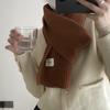 Korean Gentle Warm Scarf Women's Autumn and Winter Knitted Wool Solid Color Versatile Long Couple Scarf Student Trendy
