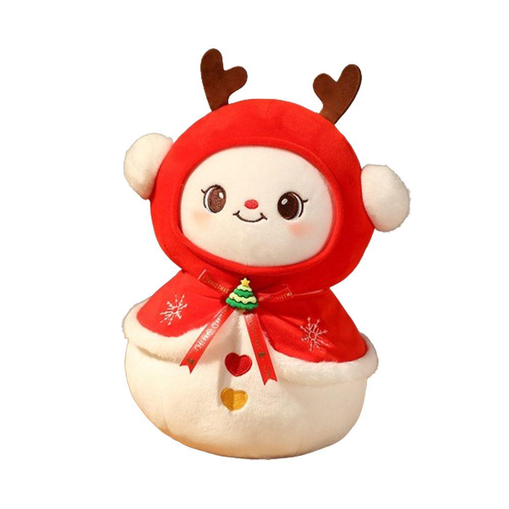 Lovely Christmas Stuffed Plush Toys Christmas Decoration 3D Stuffed Animals Elk Toy  Toddler