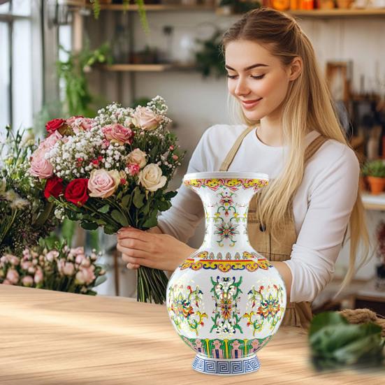 Lighted 3D Puzzle Vase 200 Pieces of Puzzle Vase Decorative Vase with Light Puzzle Art Project for Stress Relief Housewarming Home Decoration