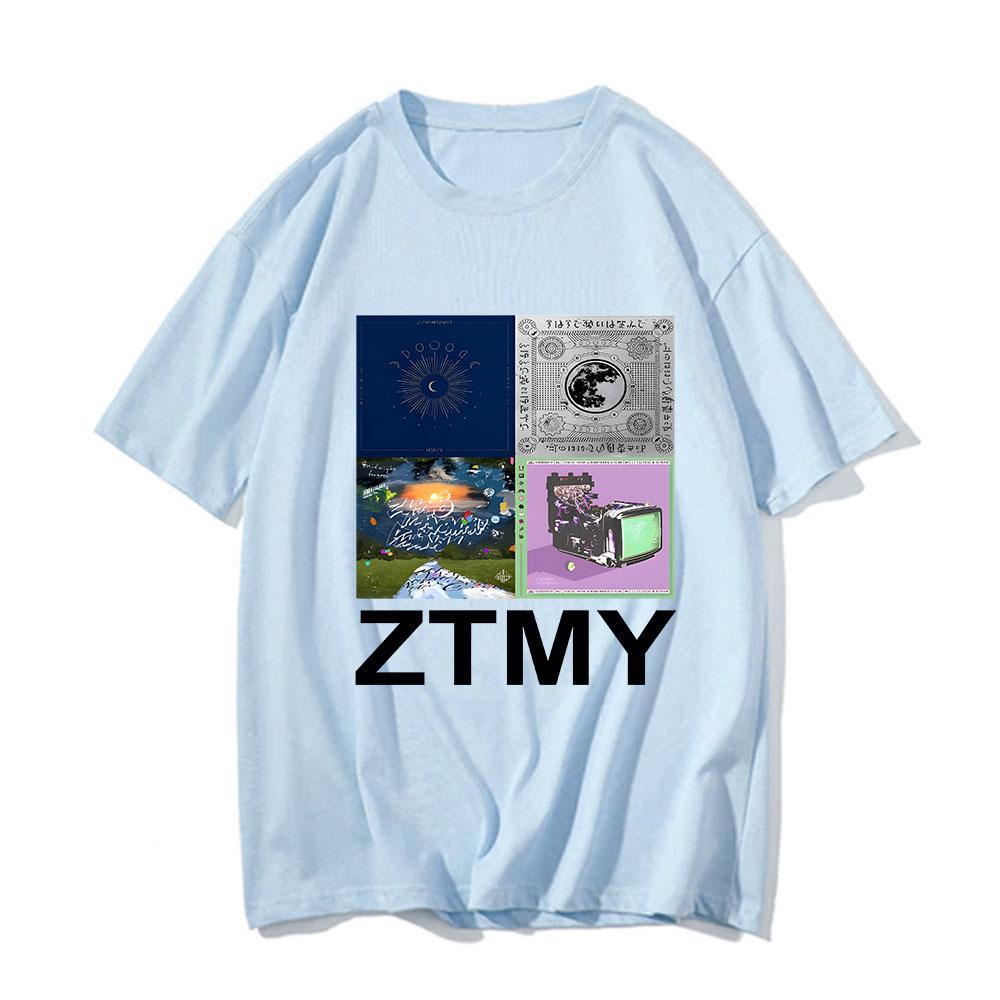 Zutomayo Albums Printing T-shirt Men and Women Couples Oversize Drop Shoulder Tide Short Sleeve Popular Loose Cotton Clothes
