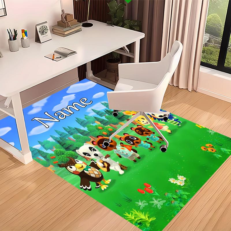 Custom Personalization Animal Crossing Print Area Rug - Soft, Washable Non-Slip Indoor Mat,Living Room,Home&Office Decorative Rug