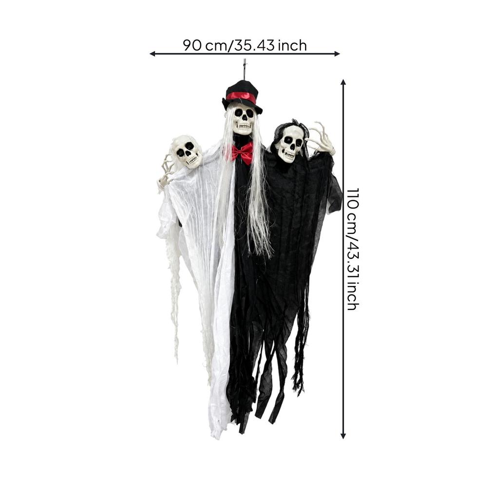 Hanging Halloween Ghost Decoration Spooky for Porches, Rods