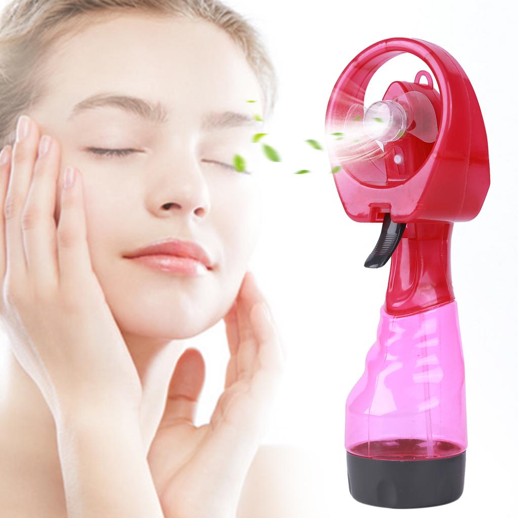 Handheld Mini Spray Fan Cooling Water Spray Mist Fan Portable USB Charging Office Outdoor Camping Hiking Electric Spray Fan