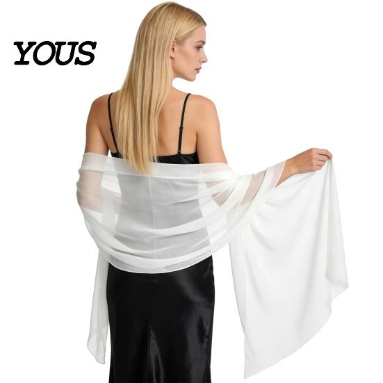 Comoda Coperta per Eventi Speciali Sciarpe e Coprispalle da Donna Abiti da Sera, Foulard da Matrimonio Trasparente Sposa, Sciarpa in Chiffon Morbida Abito Formale Donna, Elegante
