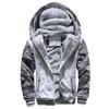 Men's Casual Camo Athletic Thick Warm Fleece-Lined Jacket Slim Fit Long Sleeve Casual Top
