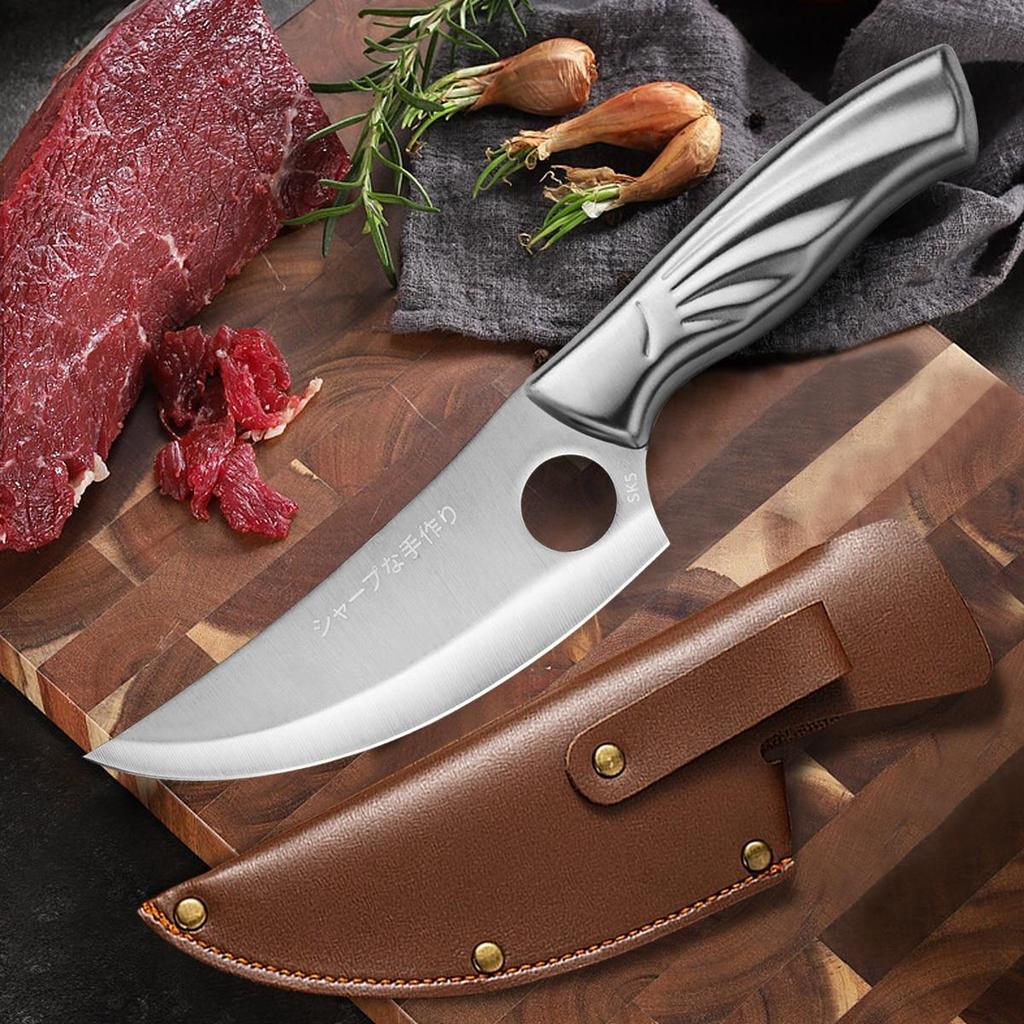 Edelstahl Ausbeinmesser Küchenkochmesser Fleischerbeil Outdoor Camping Kochschneider Metzgermesser Küchenwerkzeug Küchenmesser