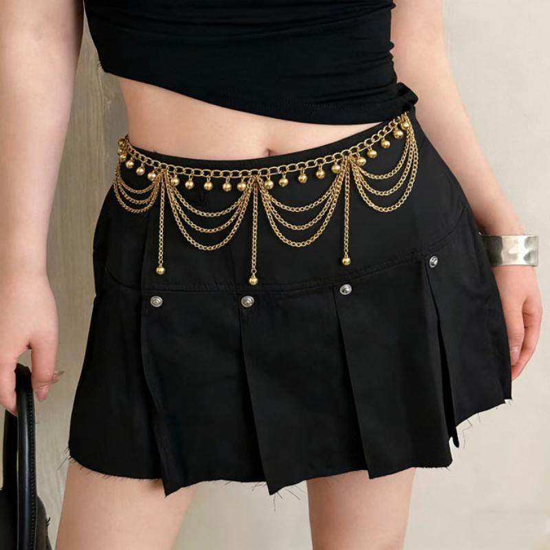 Fashion Tassel Waist Chain For Women Glitter Pearl Pendant Belt Strap Dress Crop Top Bikini Sexy Waist Decorative Chain