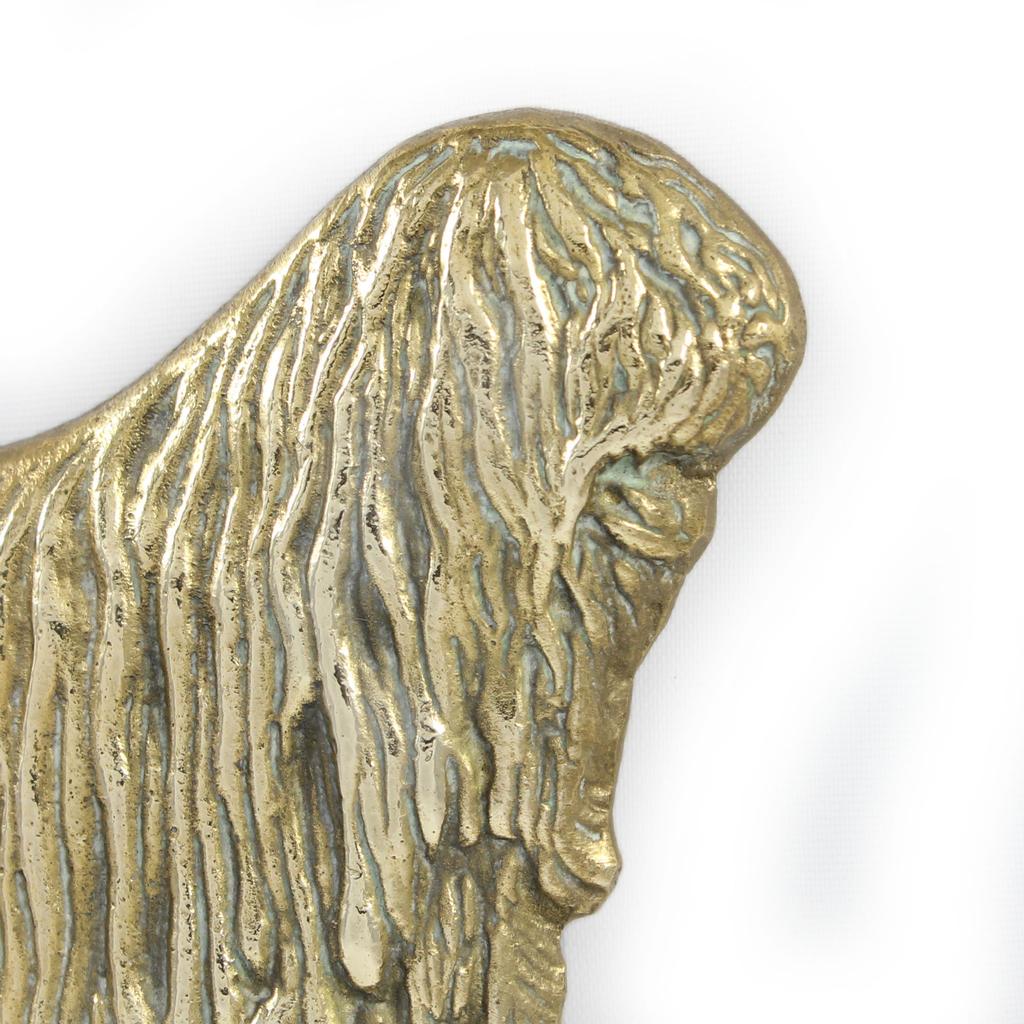 Komondor, Hungarian sheepdog, Mop – A door sign with a dog, a brass welcome plaque | Art-Dog
