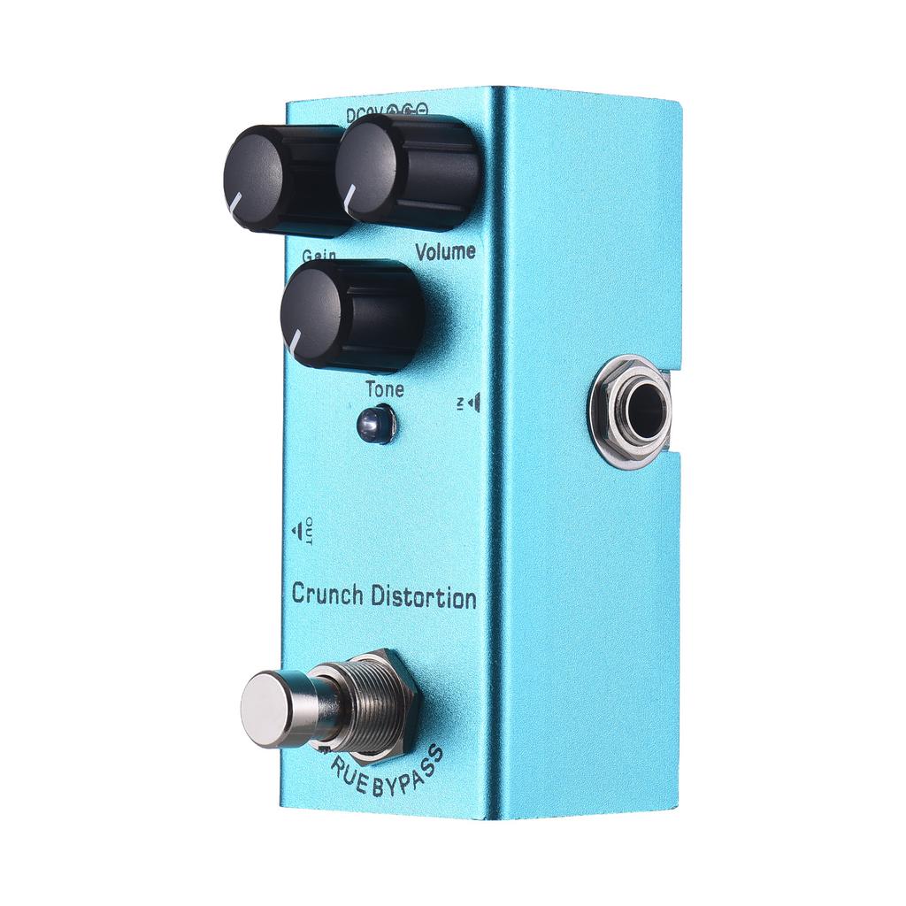 Gitarre Crunch Verzerrung Effektpedal Gain Lautstärke Ton Regler Knopf DC 9V 6,35mm Ein- und Ausgangsschnittstelle Elektrisch