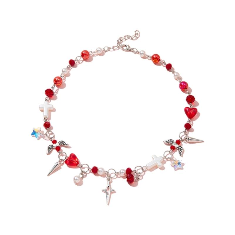 Handmade Crystal Beaded Necklace/Bracelet Stylish Colorful Bead Accessory Fashionable Jewelry for Girls and Women