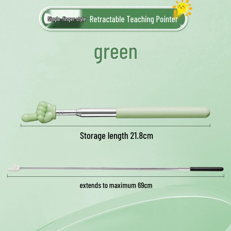 Telescopic Children's Pointer Pen: Stainless Steel Retractable Teaching Stick with Macaron Colors