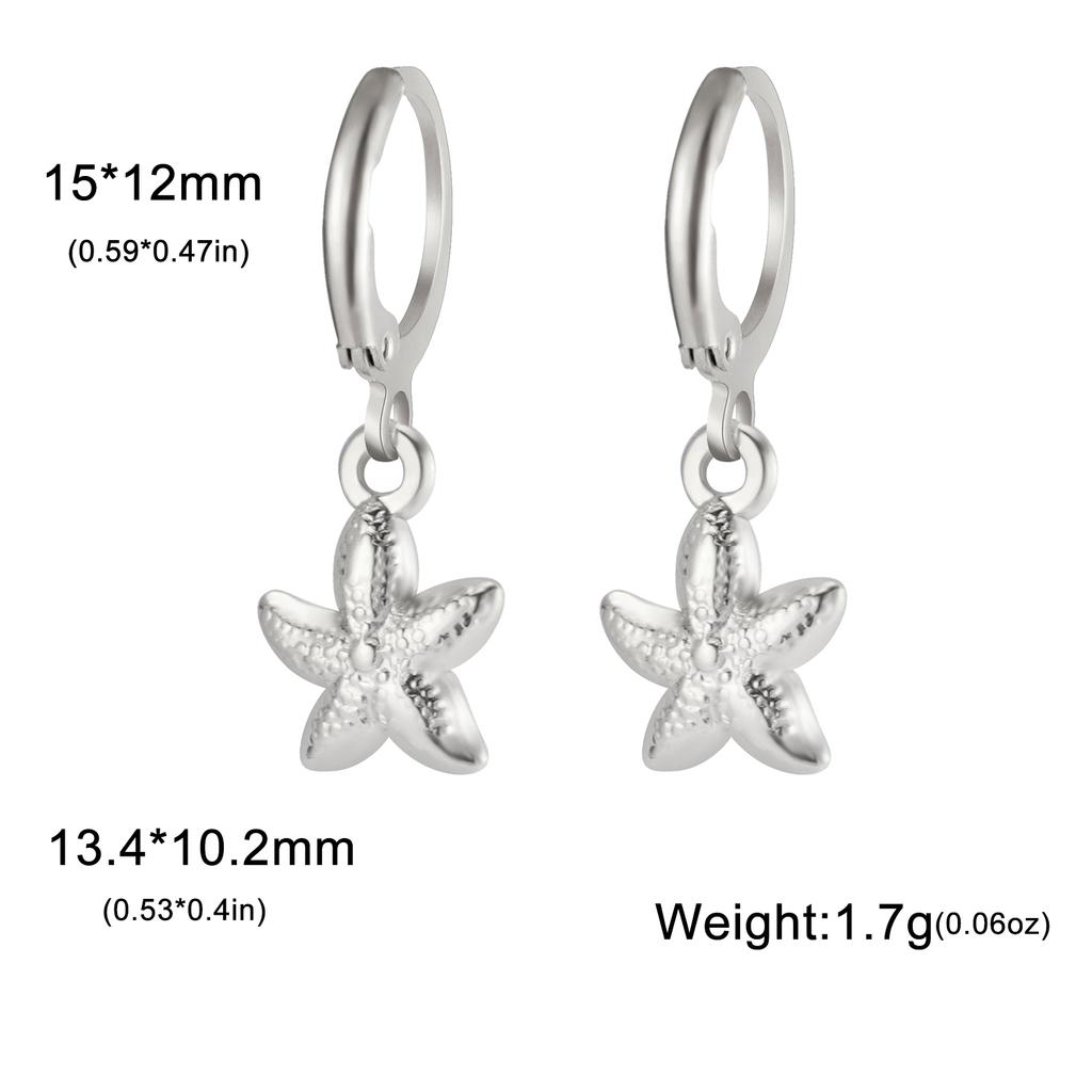 Xiaomi Skyrim Gold Color Stainless Steel Women's Earrings Heart Starfish Sun Pendant Hoop Earrings Fashion Jewelry Gift Wholesale