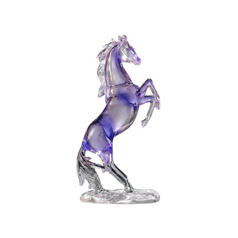 Resin Handicrafts Simulation Animal Sculpture Horse Ornament Transparent Colored Horse Decorative Figurines Home Decoration