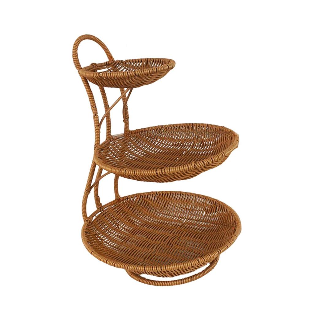 Fruit Basket Made of Imitation Rattan, Woven, Snack Basket, Decoration, Simple And Elegant, Serving