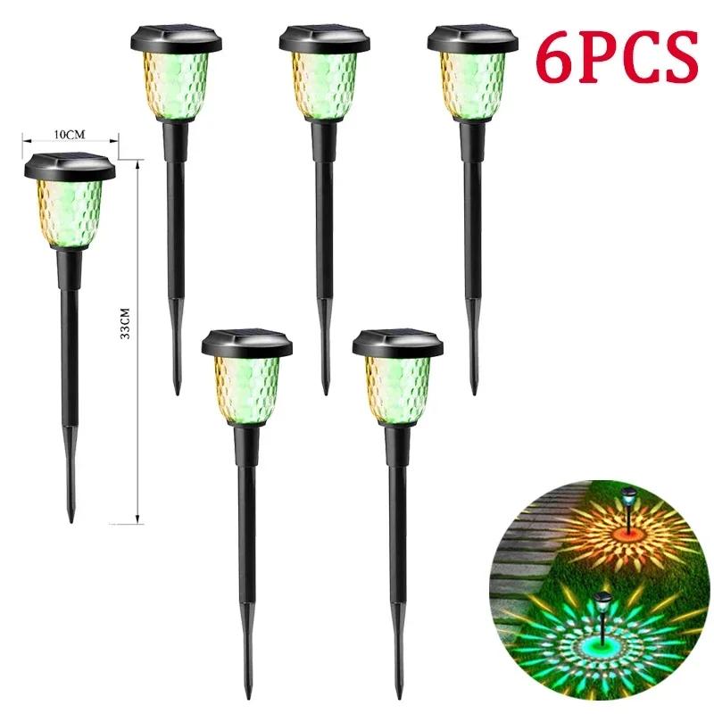 Solar Outdoor Lights New Garden Lamps Powered Waterproof Landscape Path for Yard Backyard Lawn Patio Decorative LED Lighting